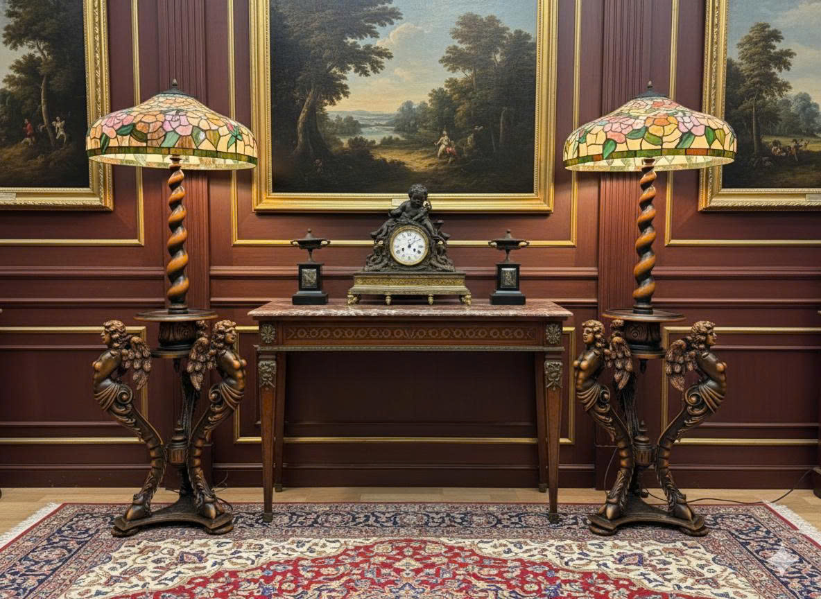 Đèn Tiffany 3 tượng cô gái&nbsp;[PH0128]