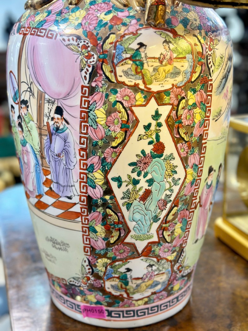 Bình gốm sứ họa tiết dân gian [Ph0150]