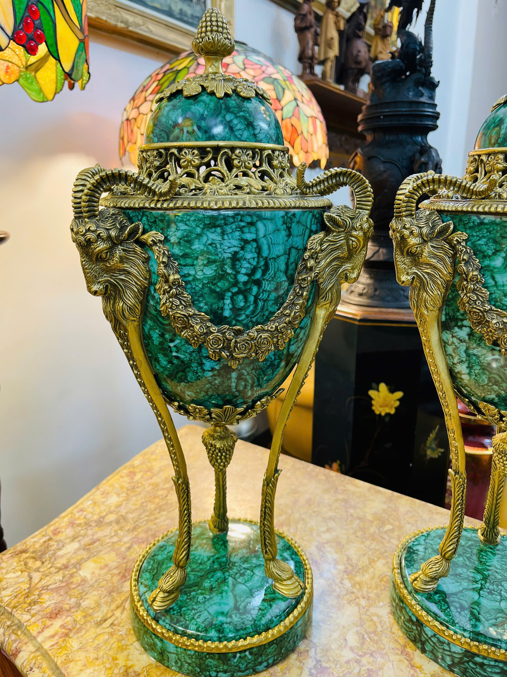 [PH0041] Đôi bình cúp Marechite Hoàng Gia