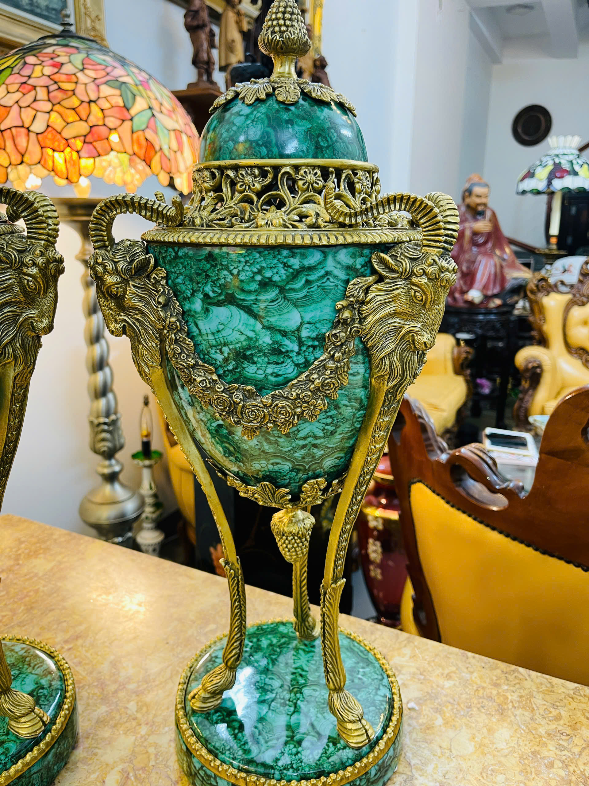 [PH0041] Đôi bình cúp Marechite Hoàng Gia