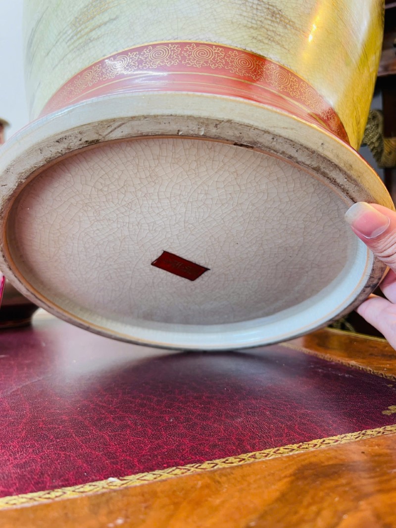 Bình gốm men rạn hoa mẫu đơn - Sắc hoa phú quý&nbsp;[PH0156]