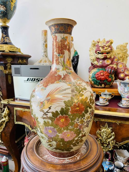 [PH0181] Bình gốm họa tiết bách hoa - Sắc màu trường xuân và phú quý