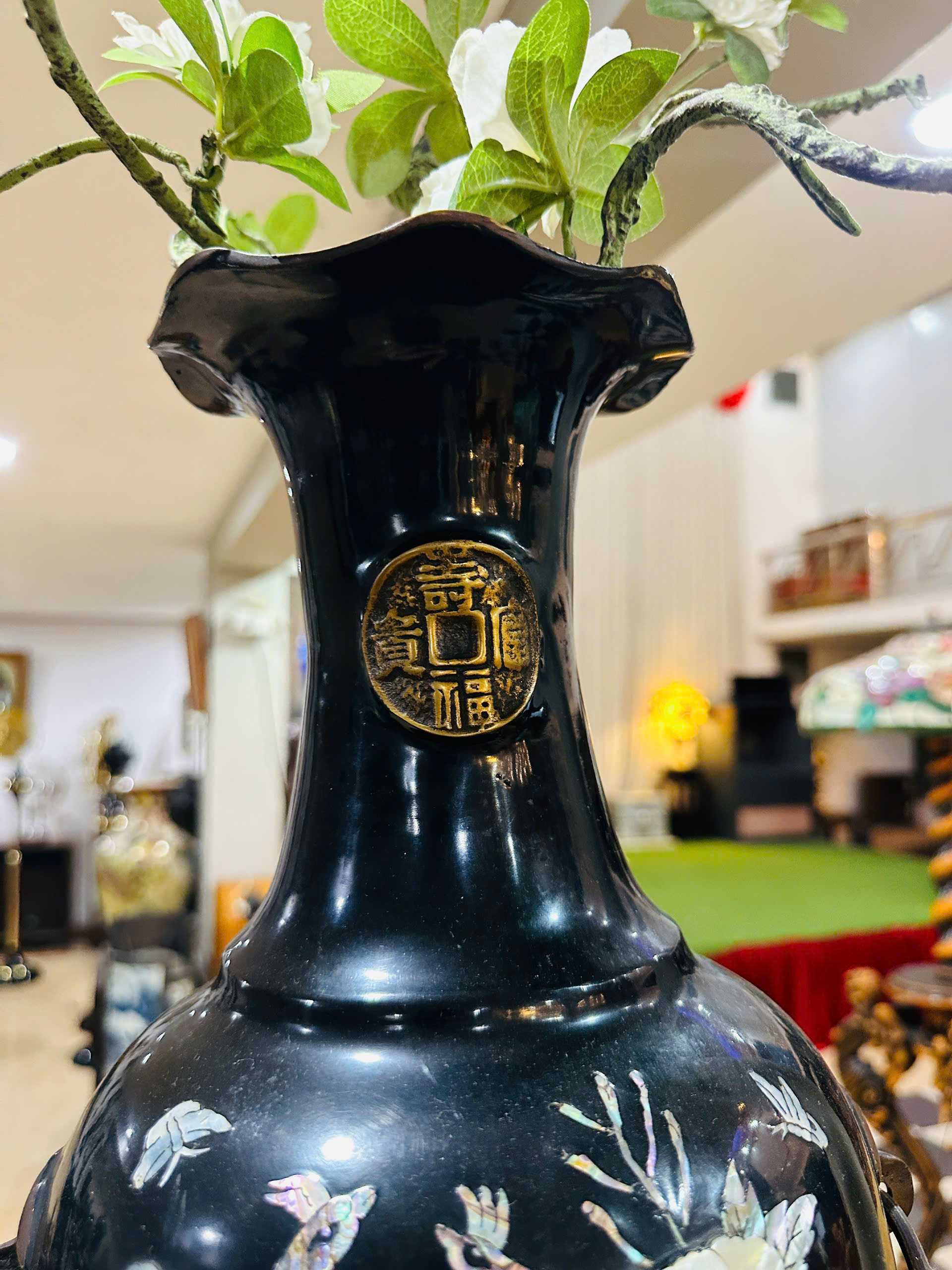 [PH0185] Bình Hoa Đồng kiệt tác điêu khắc