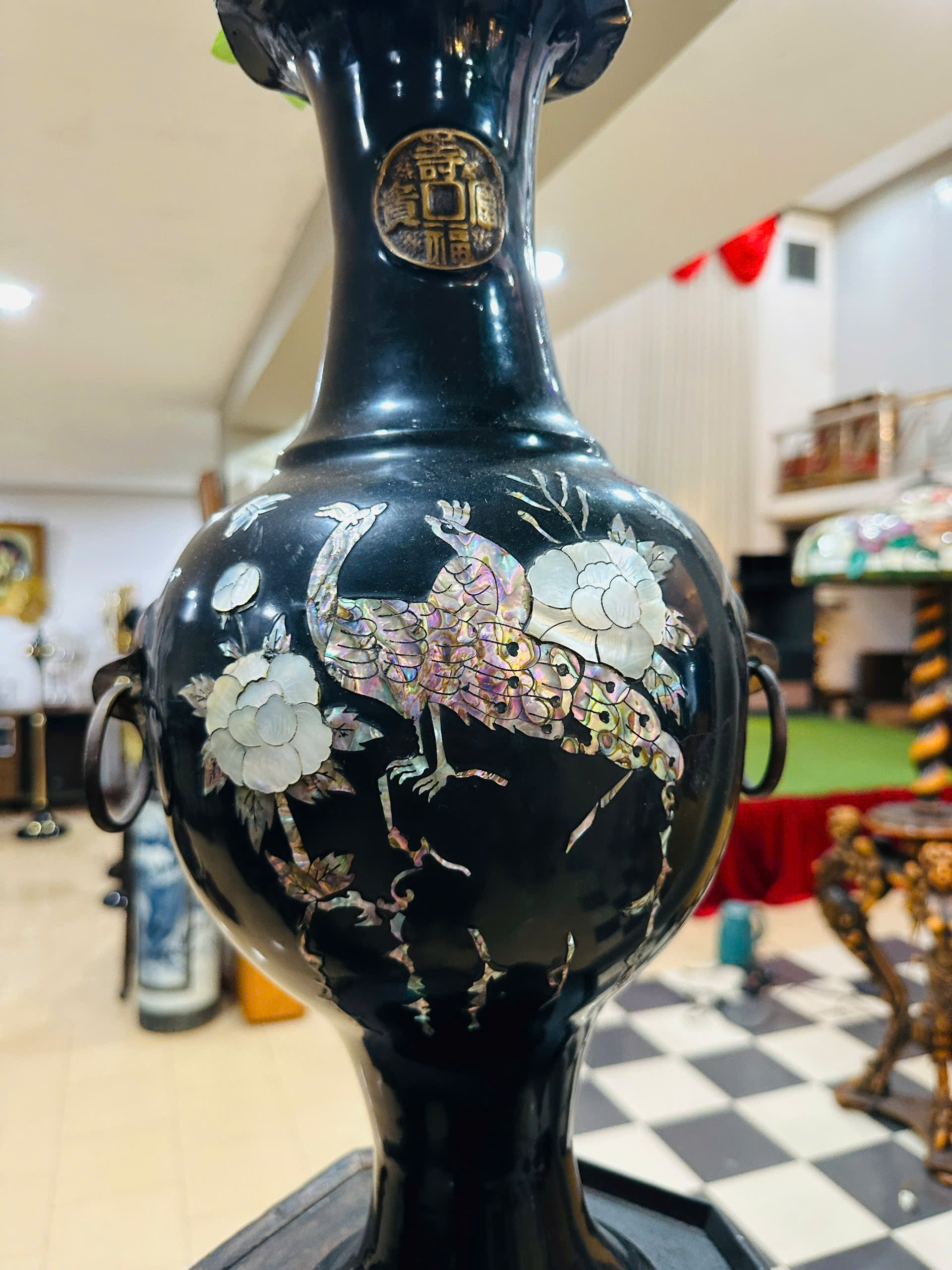 [PH0185] Bình Hoa Đồng kiệt tác điêu khắc