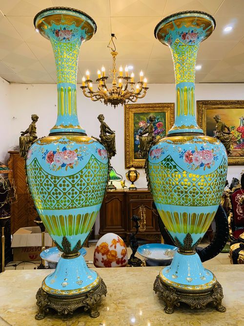 [PH0091-1] Đôi Cúp Pha Lê Châu Âu , xanh ngọc bích