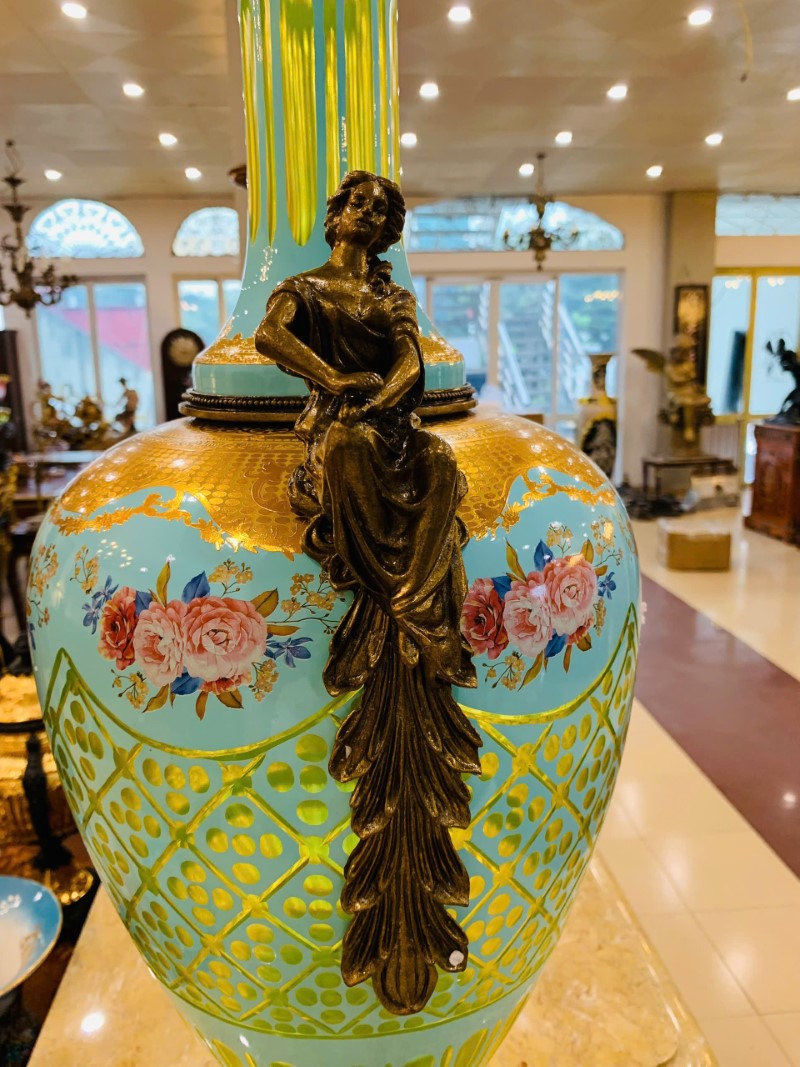 &nbsp;Đôi Cúp Pha Lê Châu Âu , xanh ngọc bích&nbsp;[PH0091-1]