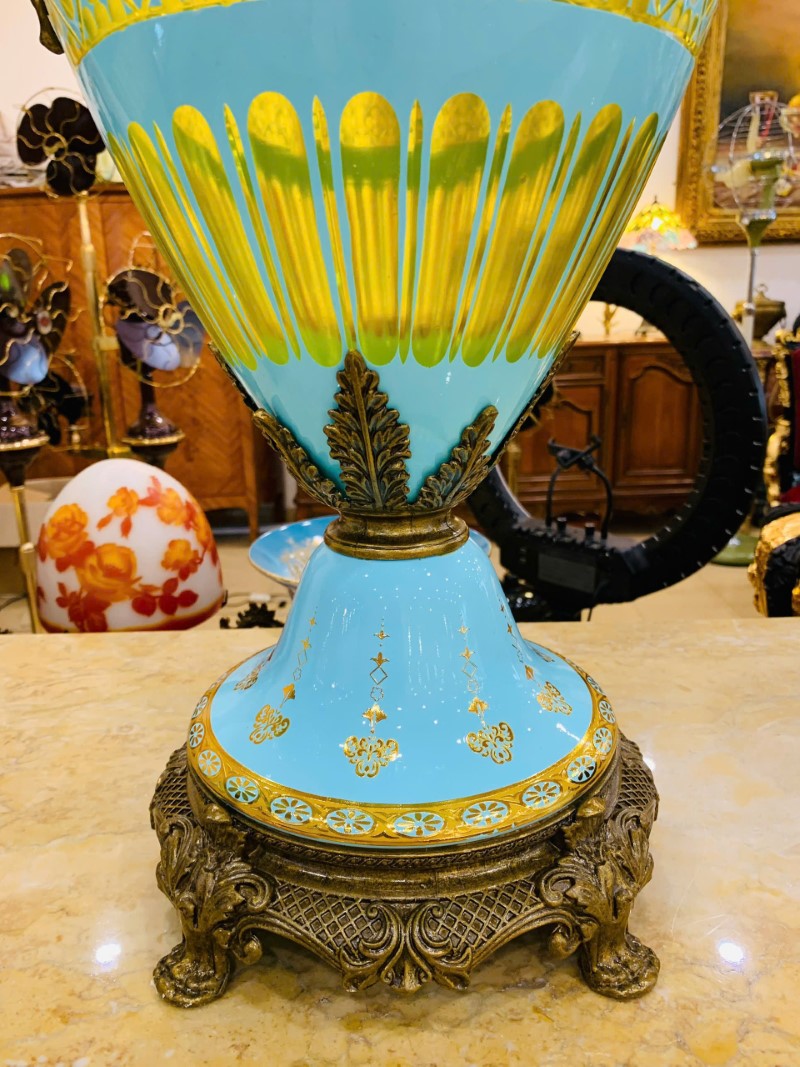 &nbsp;Đôi Cúp Pha Lê Châu Âu , xanh ngọc bích&nbsp;[PH0091-1]