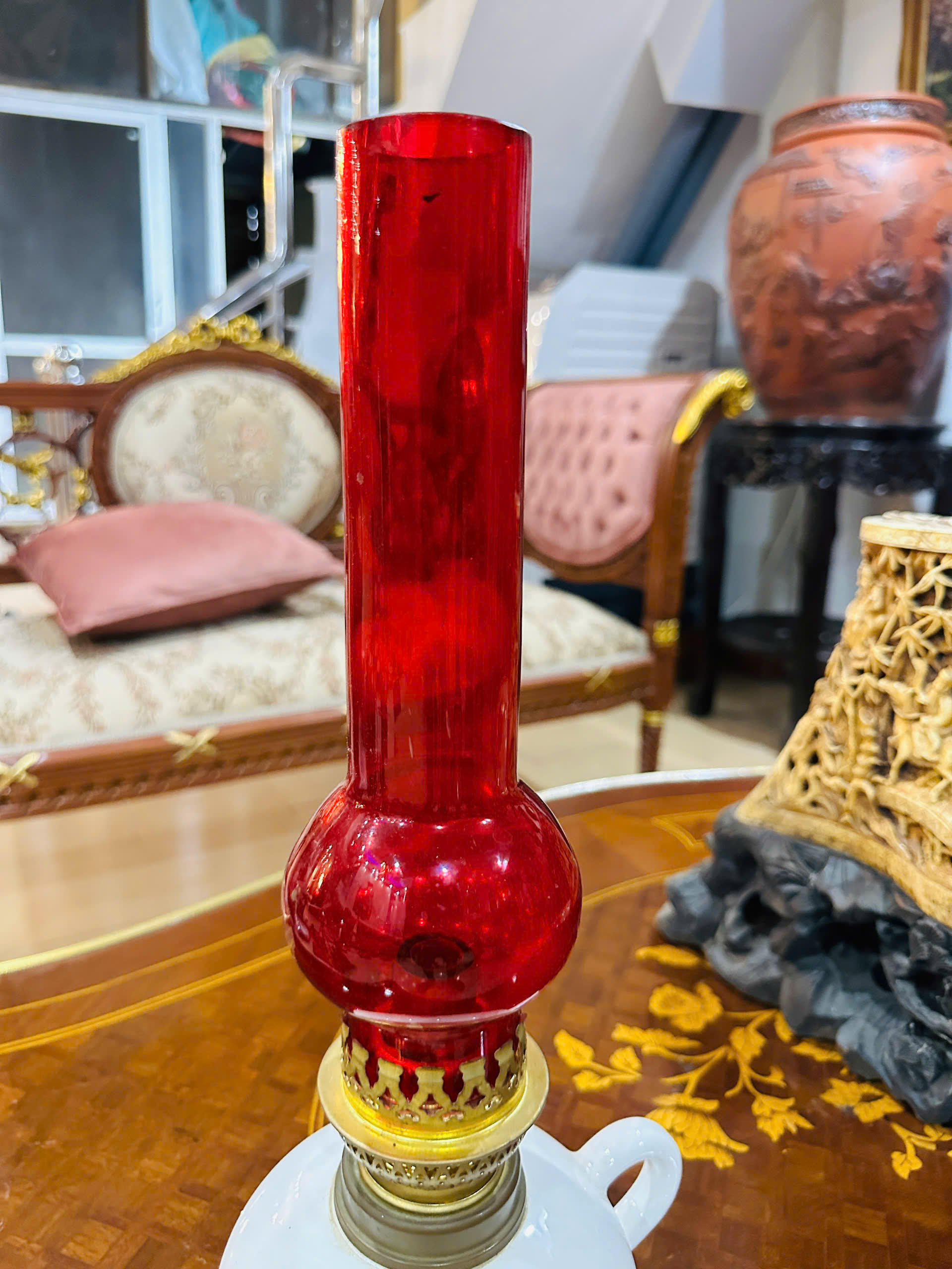 [PH0162] Đèn Dầu Pháp Lam