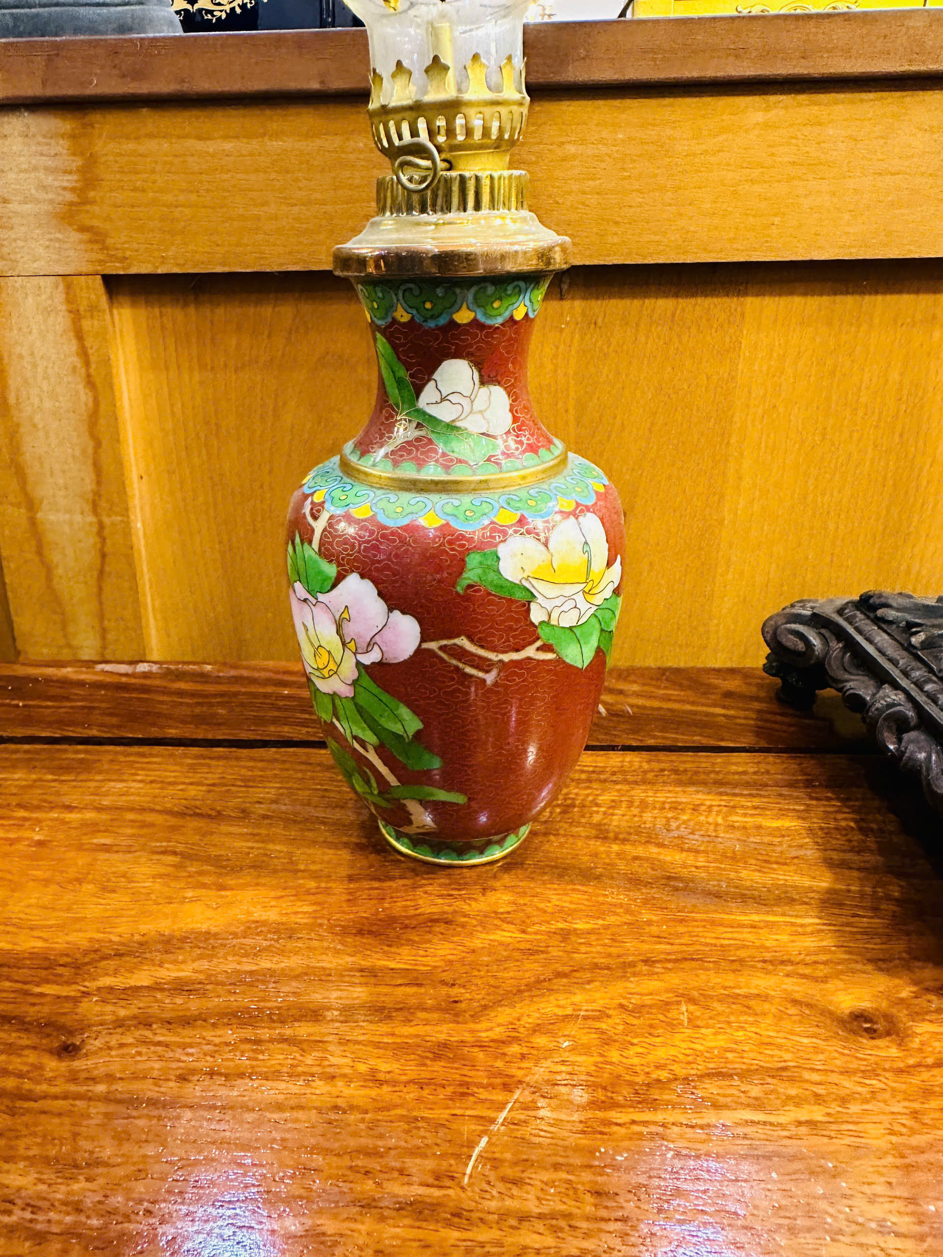 [PH0034-1] Đèn Dầu Pháp Lam