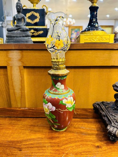 [PH0034-1] Đèn Dầu Pháp Lam