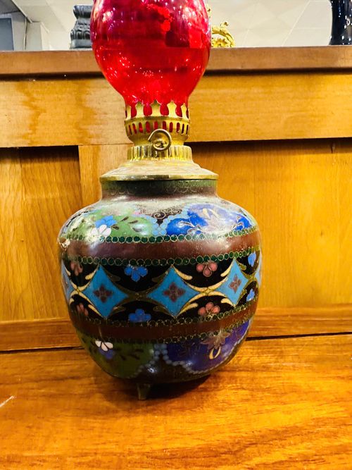 [PH0034-2] Đèn Dầu Pháp Lam