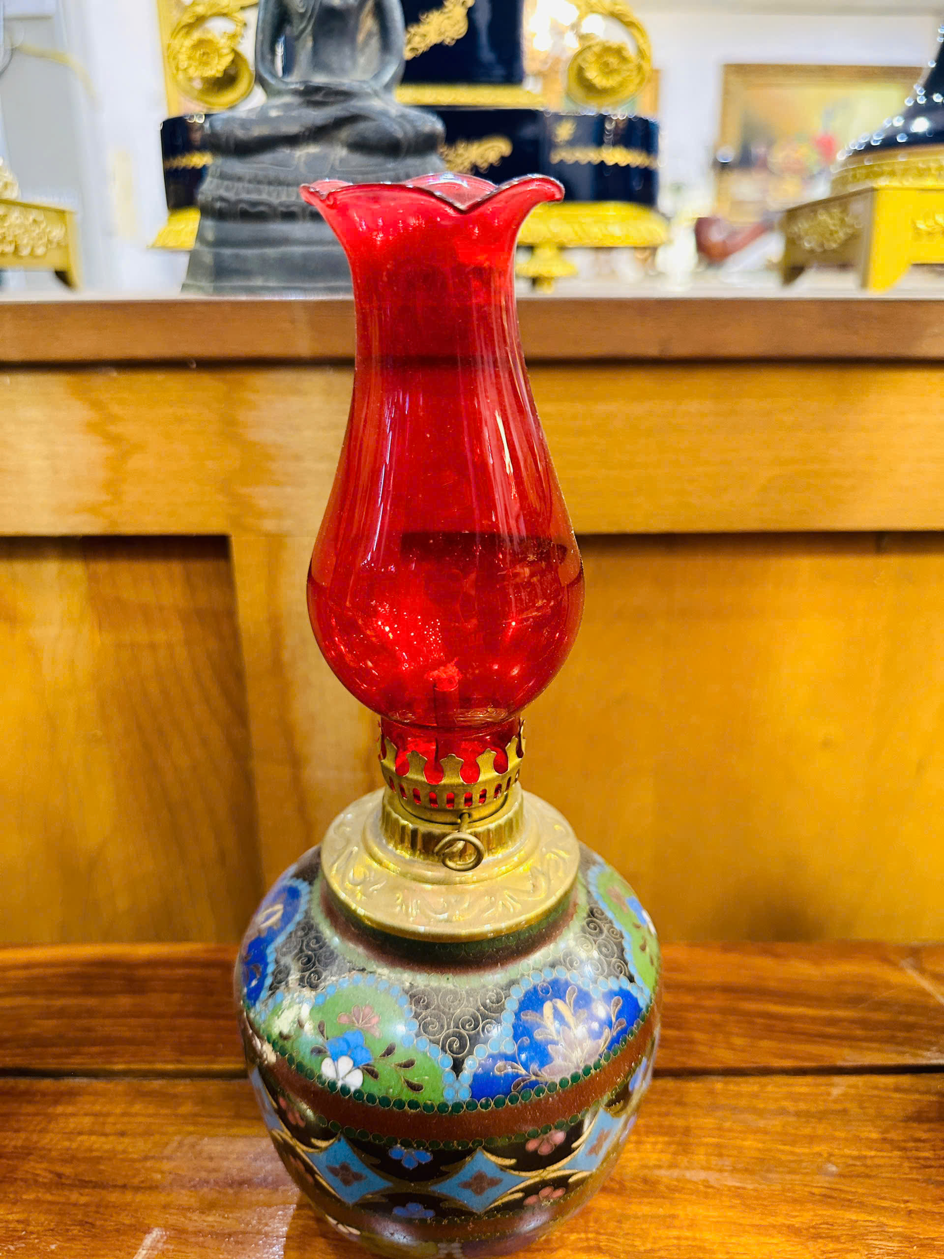 [PH0034-2] Đèn Dầu Pháp Lam