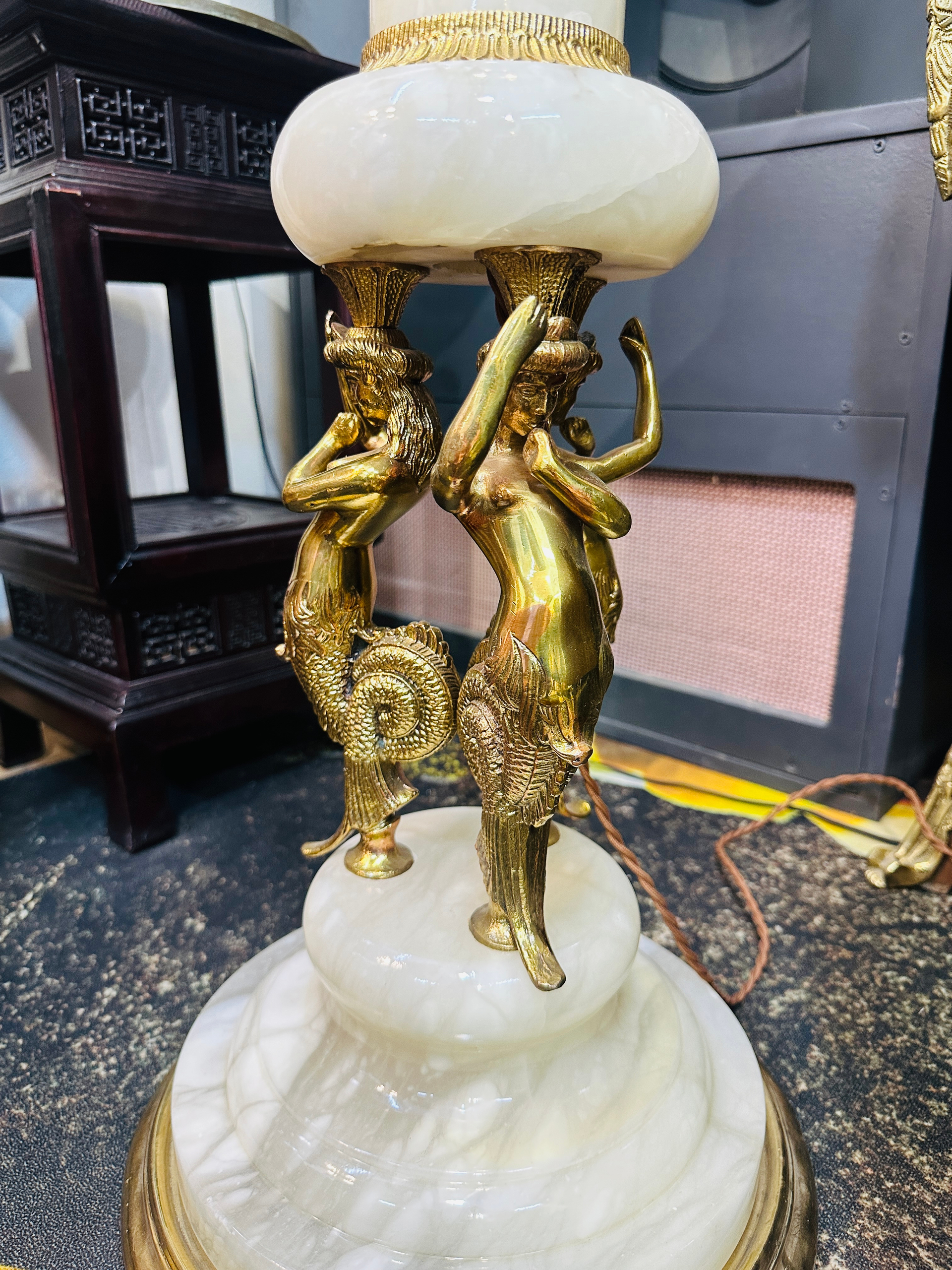 [PH0196] Đèn Tiffany Cây Chân Đá Cẩm Thạch