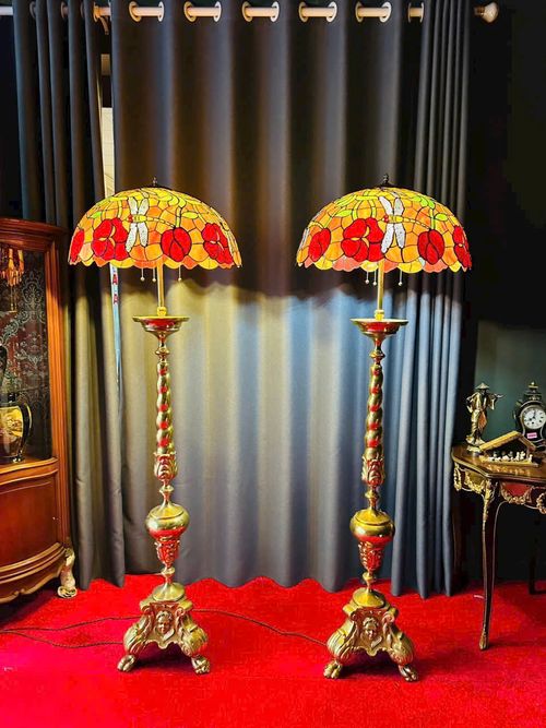 CẶP ĐÈN CÂY TIFFANY RỰC RỠ