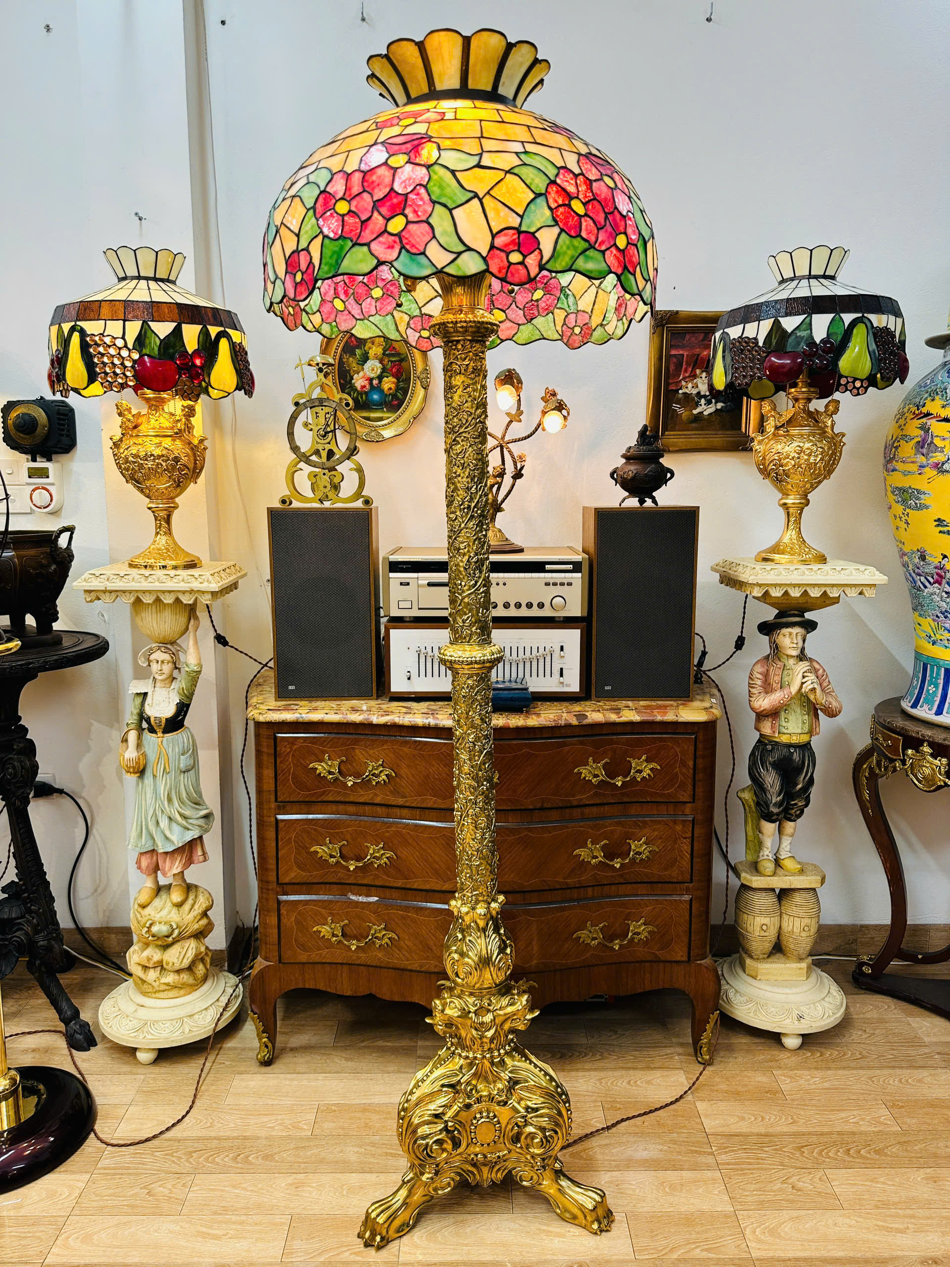 [B0008] Đèn Cây Tiffany Đồng