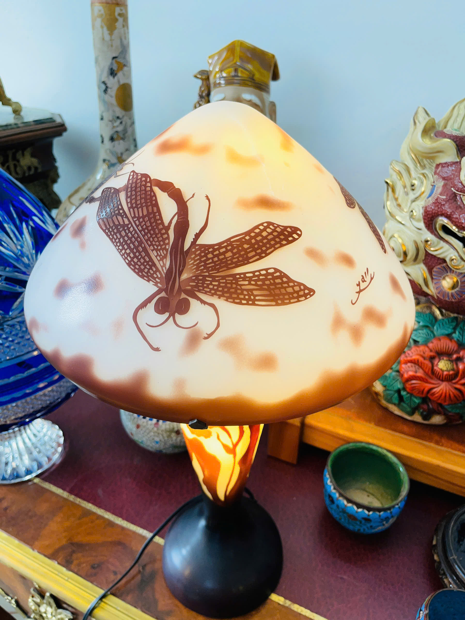 [PH0018] Đèn Tiffany Nấm Pha Lê