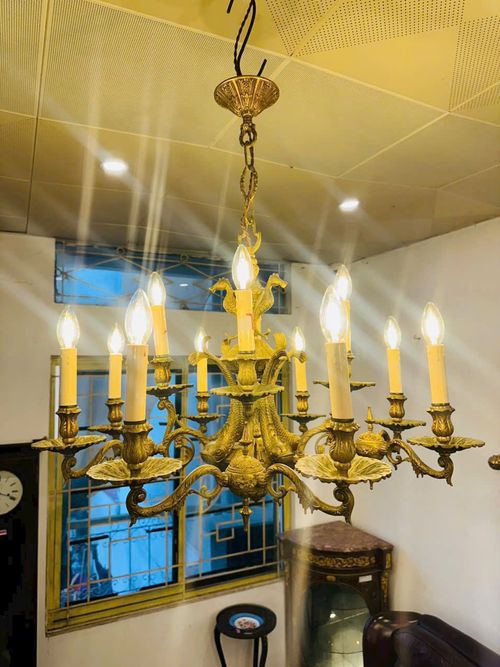 ĐÈN TRÙM ĐỒNG MẠ VÀNG