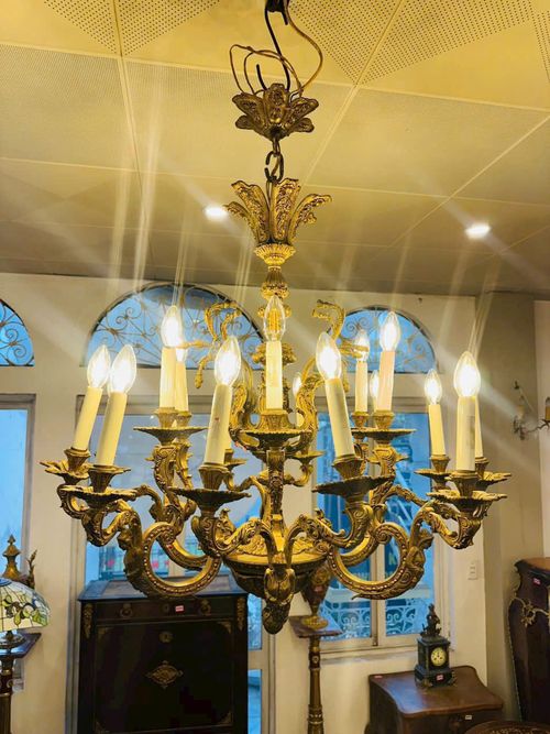 ĐÈN TRÙM ĐỒNG MẠ VÀNG