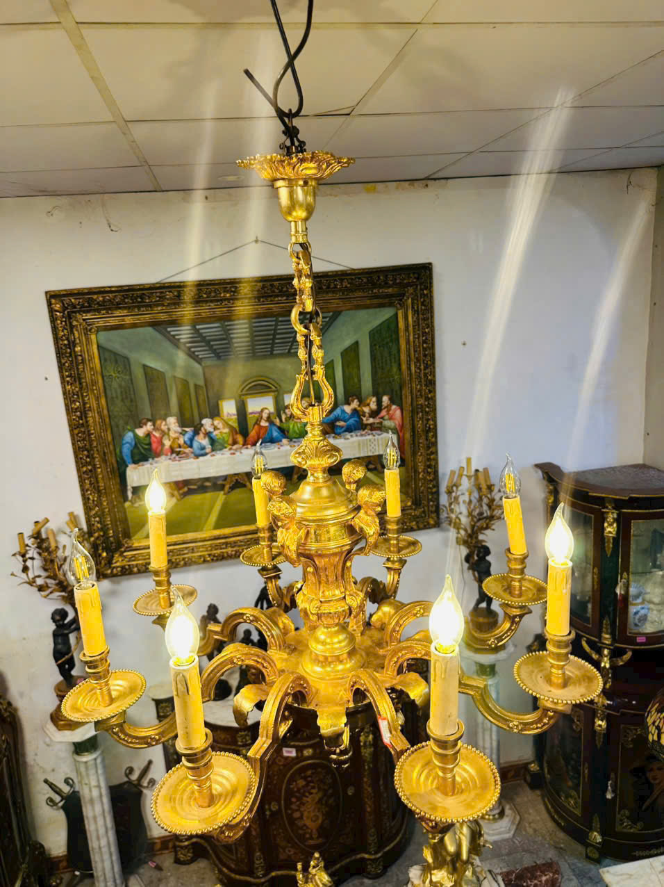 ĐÈN CHÙM CHÂU ÂU – PHIÊN BẢN LACKE VÀNG NGUYÊN BẢN