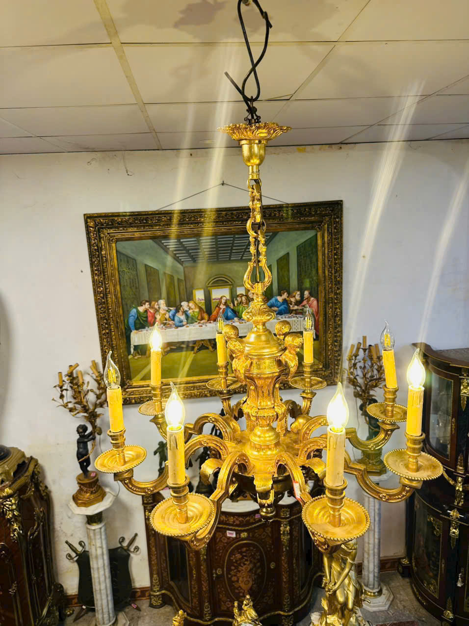 ĐÈN CHÙM CHÂU ÂU – PHIÊN BẢN LACKE VÀNG NGUYÊN BẢN