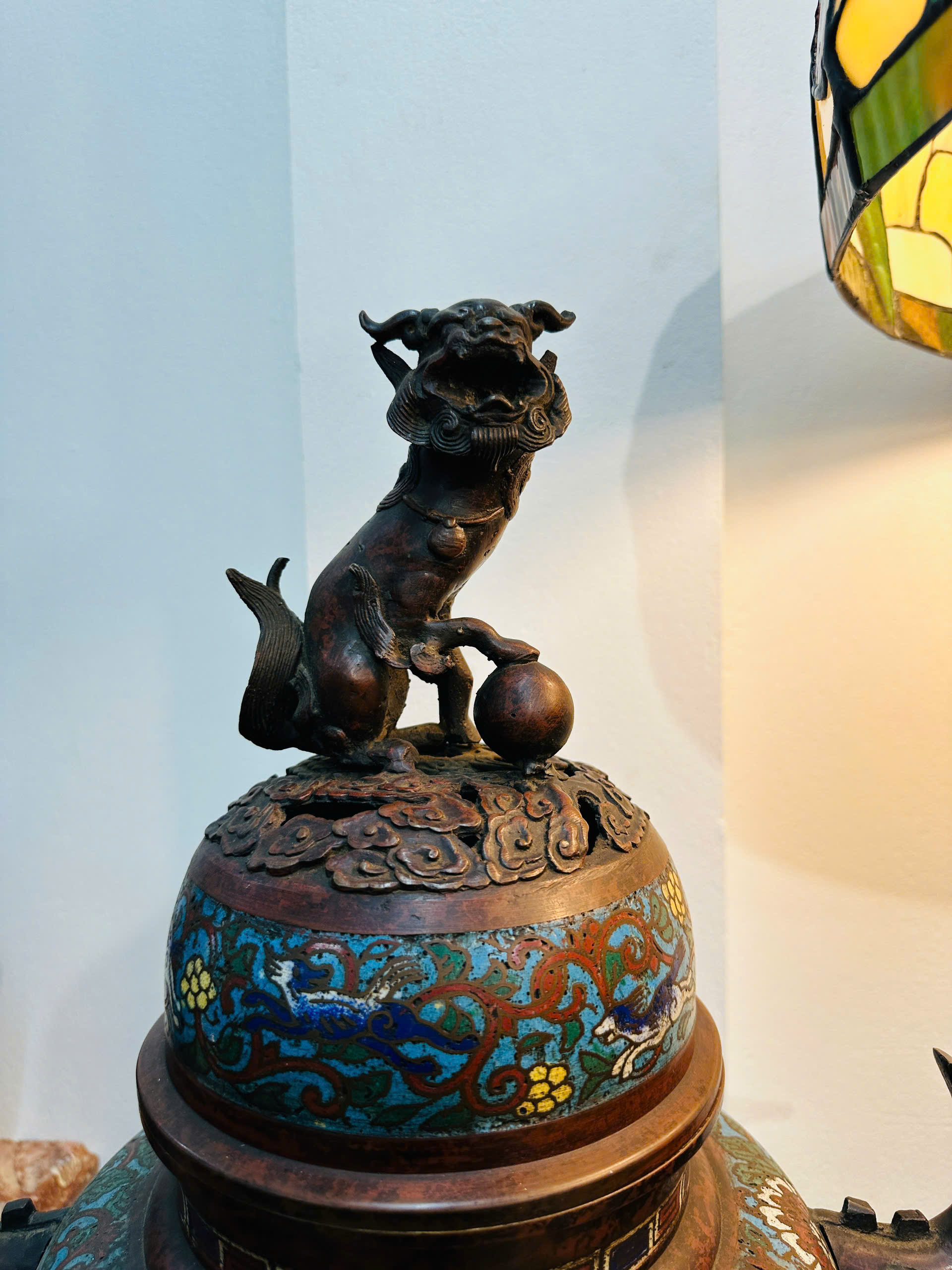 (ok G) Đỉnh Đồng Pháp Lam Cổ Nhật