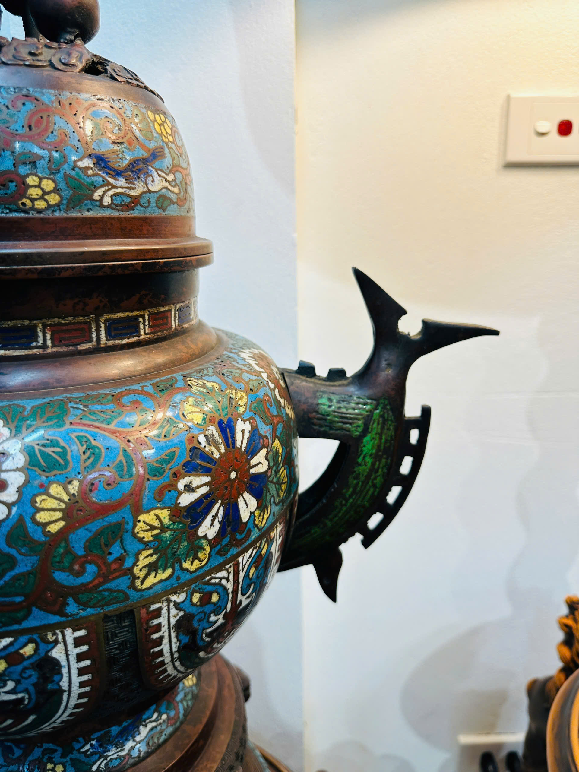 (ok G) Đỉnh Đồng Pháp Lam Cổ Nhật