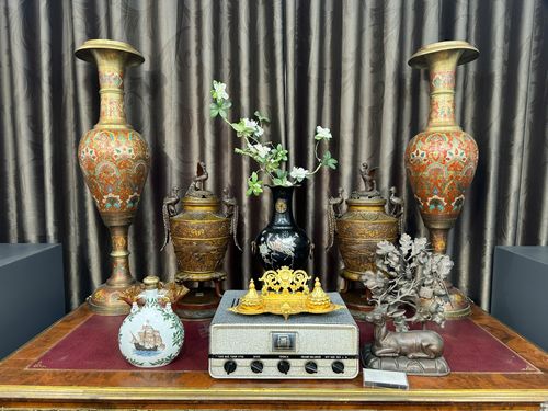 [PH0005] Đôi Bình Pháp Lam Ai Cập