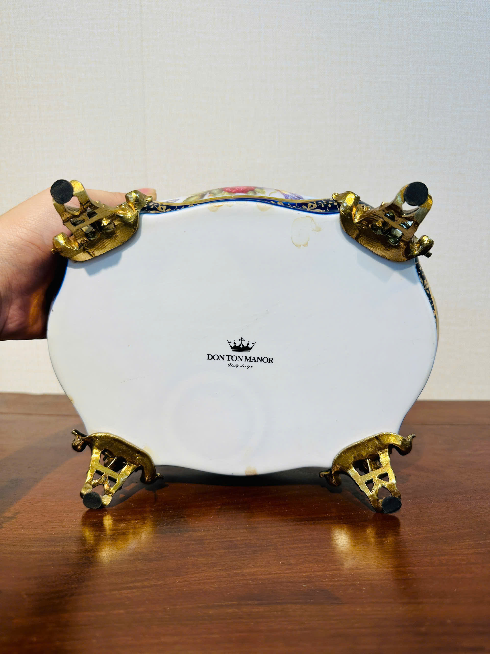 [PH0199] ÂU MỨT SỨ VẼ HOA – VIỀN ĐỒNG TÂN CỔ ĐIỂN