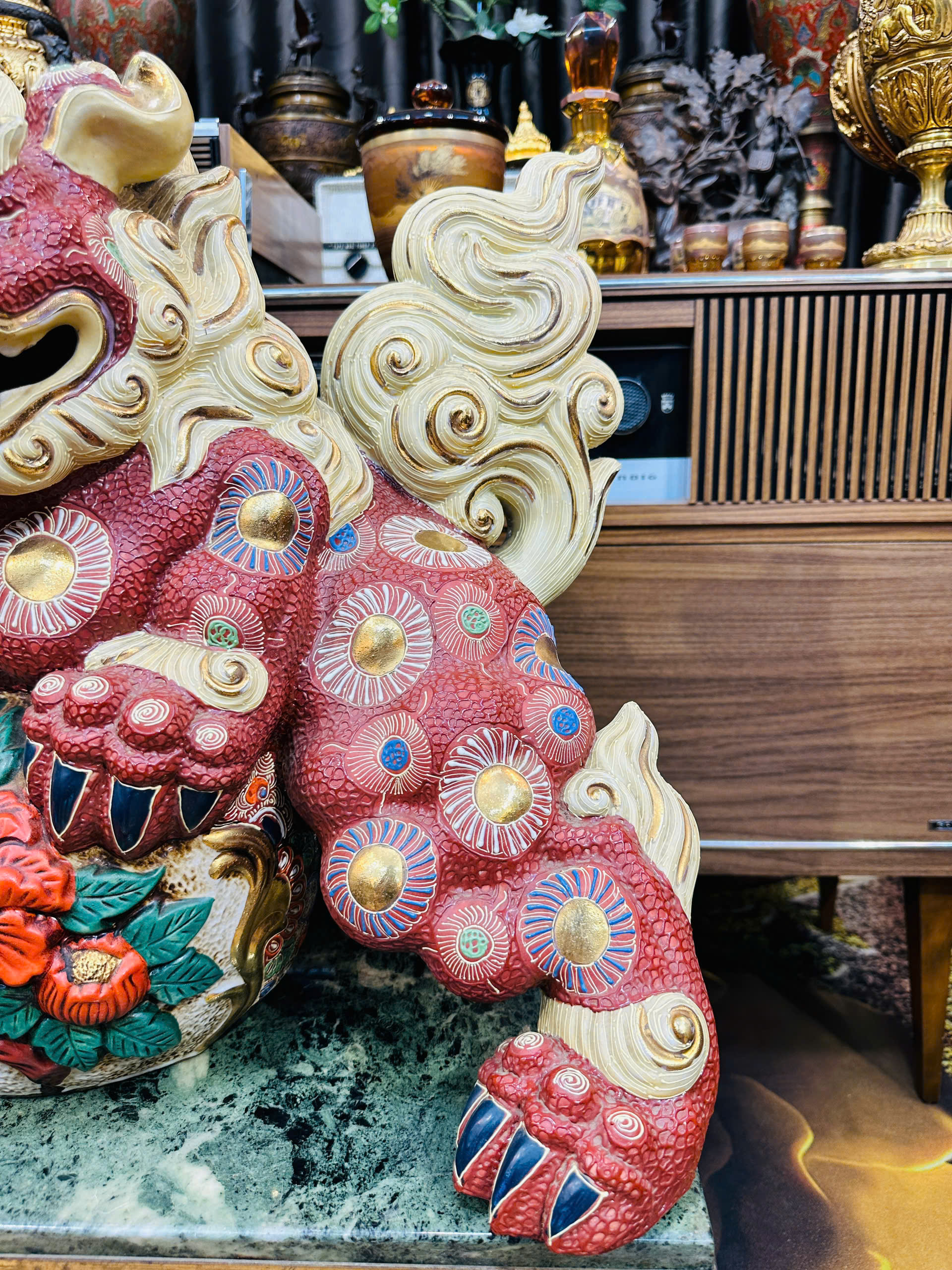 (ok G) Tượng Lân Nghệ Thuật Cổ