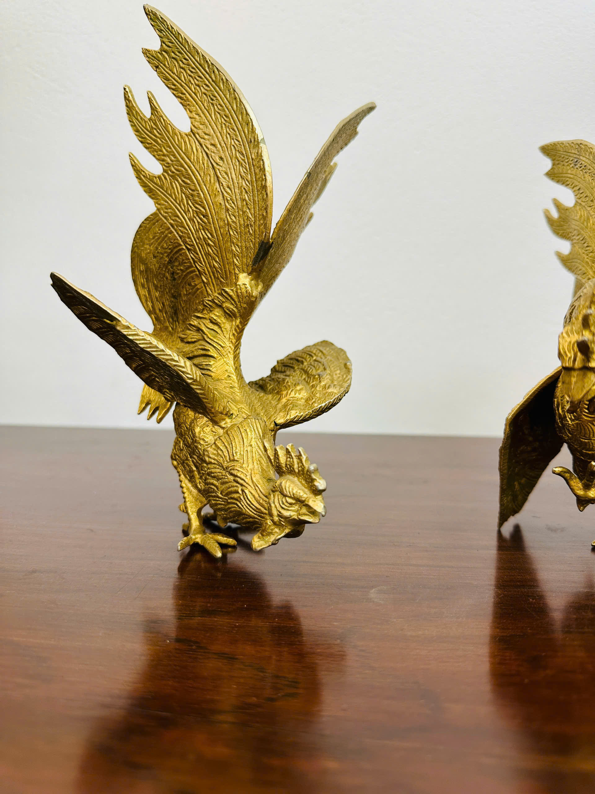 [PH0055] Cặp tượng gà chọi bằng đồng