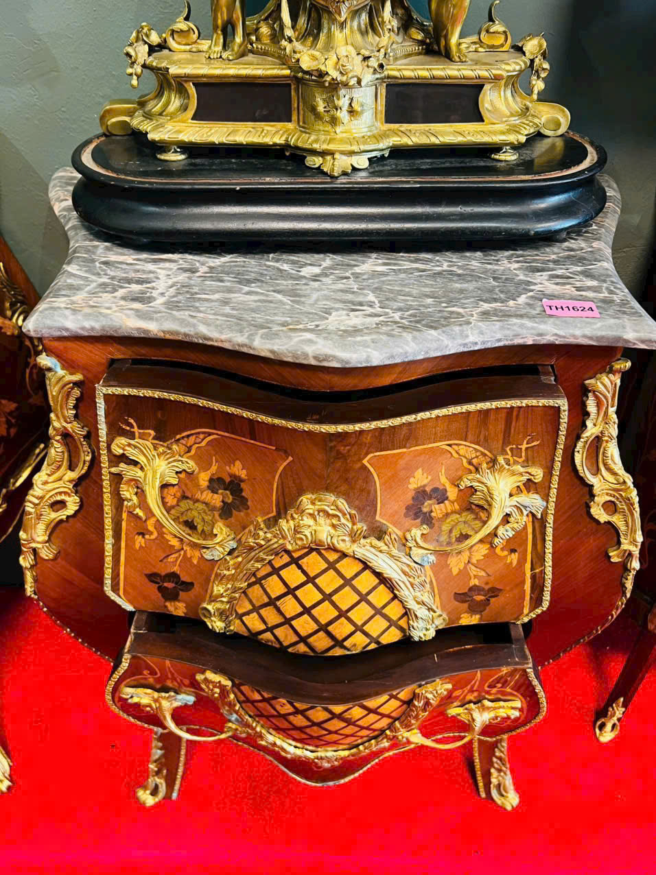 [TH1624] ĐÔN PHÁP LOUIS XV KHẢM VENEER