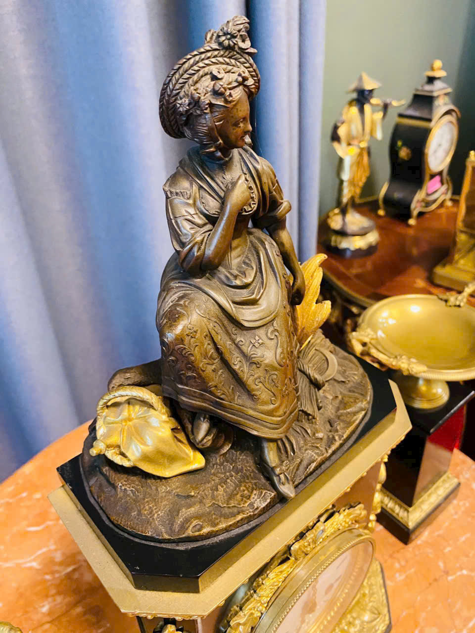 BỘ 3 ĐỒNG HỒ TƯỢNG PHÁP CỔ