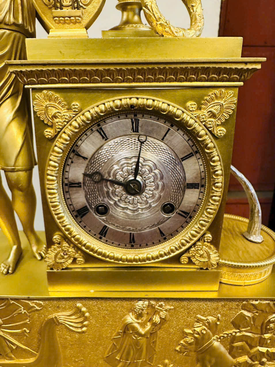 ĐỒNG HỒ PHÁP CỔ MẠ VÀNG – MÁY JAPY, CHUÔNG CHÉN, LỒNG KÍNH NGUYÊN BẢNG