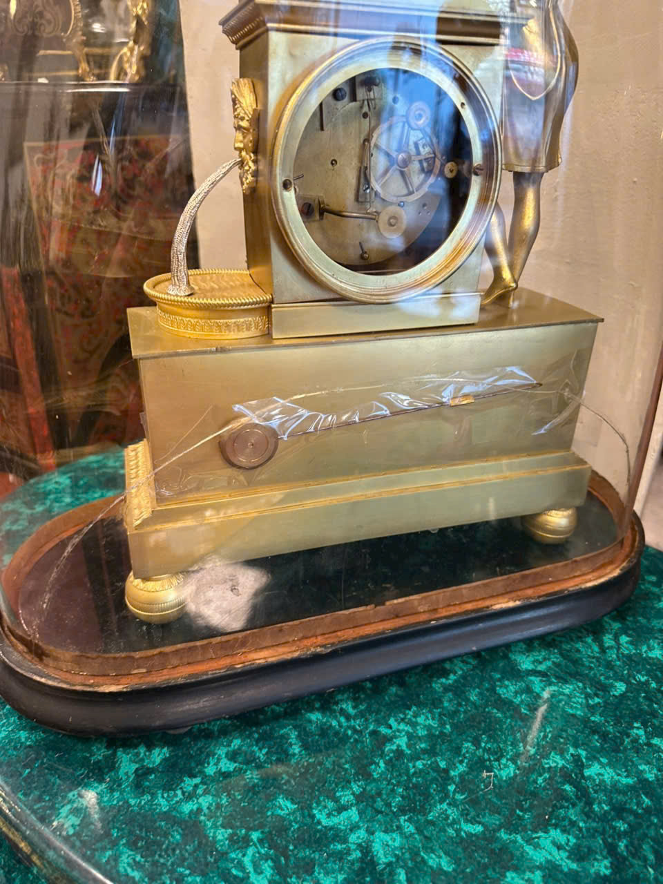 ĐỒNG HỒ PHÁP CỔ MẠ VÀNG – MÁY JAPY, CHUÔNG CHÉN, LỒNG KÍNH NGUYÊN BẢNG