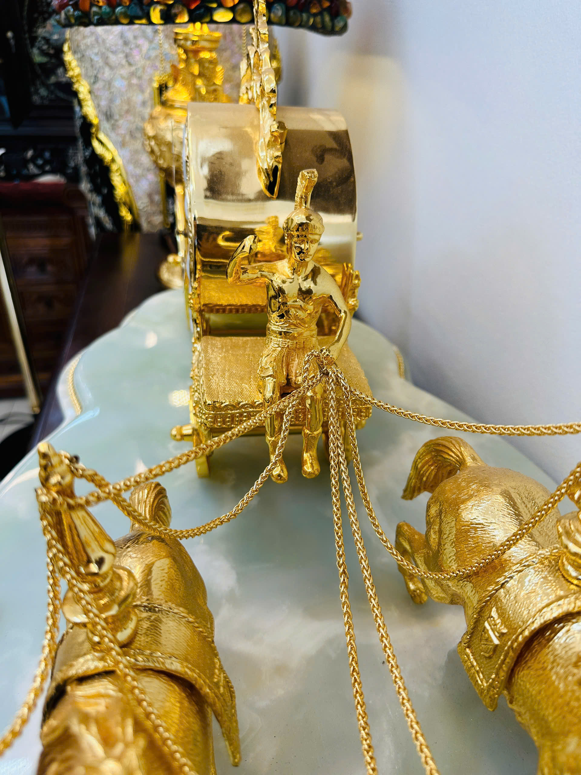 (ok G)Đồng hồ để bàn nghệ thuật phong cách tân cổ điển