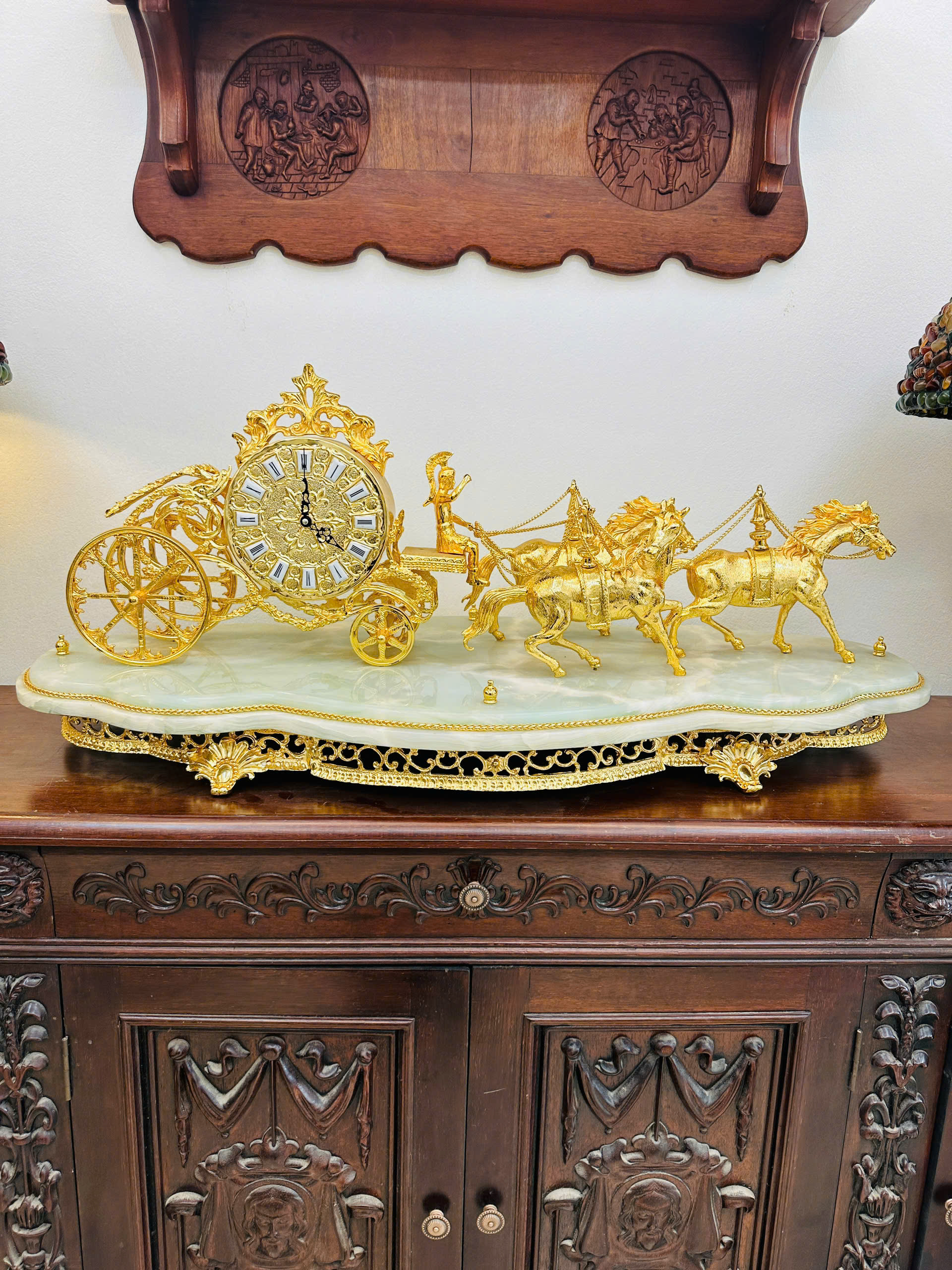 (ok G)Đồng hồ để bàn nghệ thuật phong cách tân cổ điển