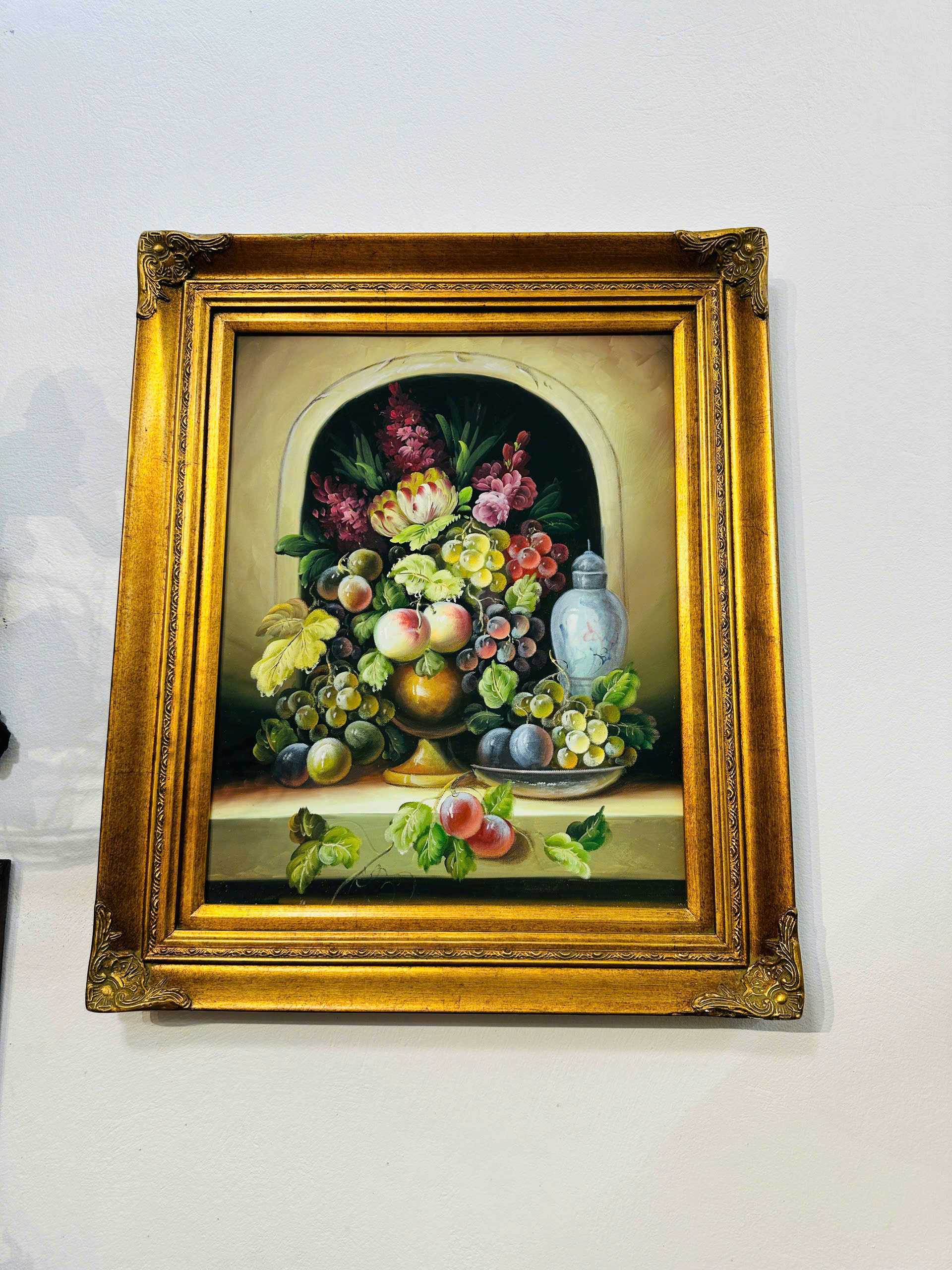 TRANH SƠN DẦU TĨNH VẬT HOA QUẢ