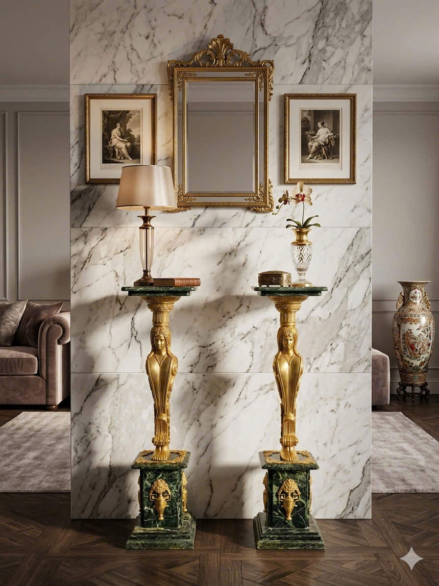 Đôn Đồng Caryatid Phong Cách Ai Cập – Tuyệt Tác Nghệ Thuật Trang Trí Châu Âu