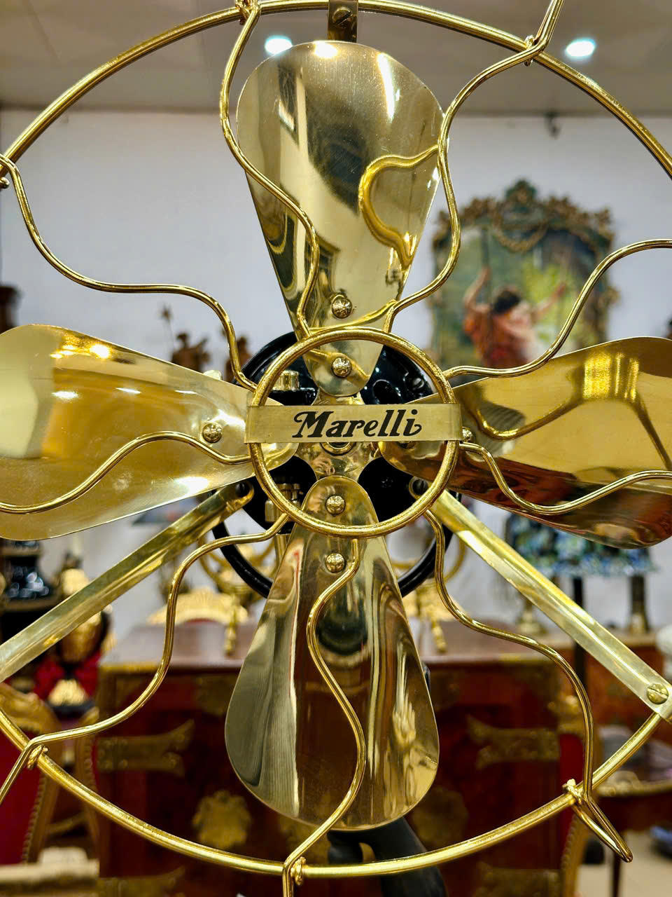 Quạt Tượng Marelli Cổ Zin Nguyên Bản – Tuyệt Tác Quạt Cổ Nghệ Thuật Châu Âu